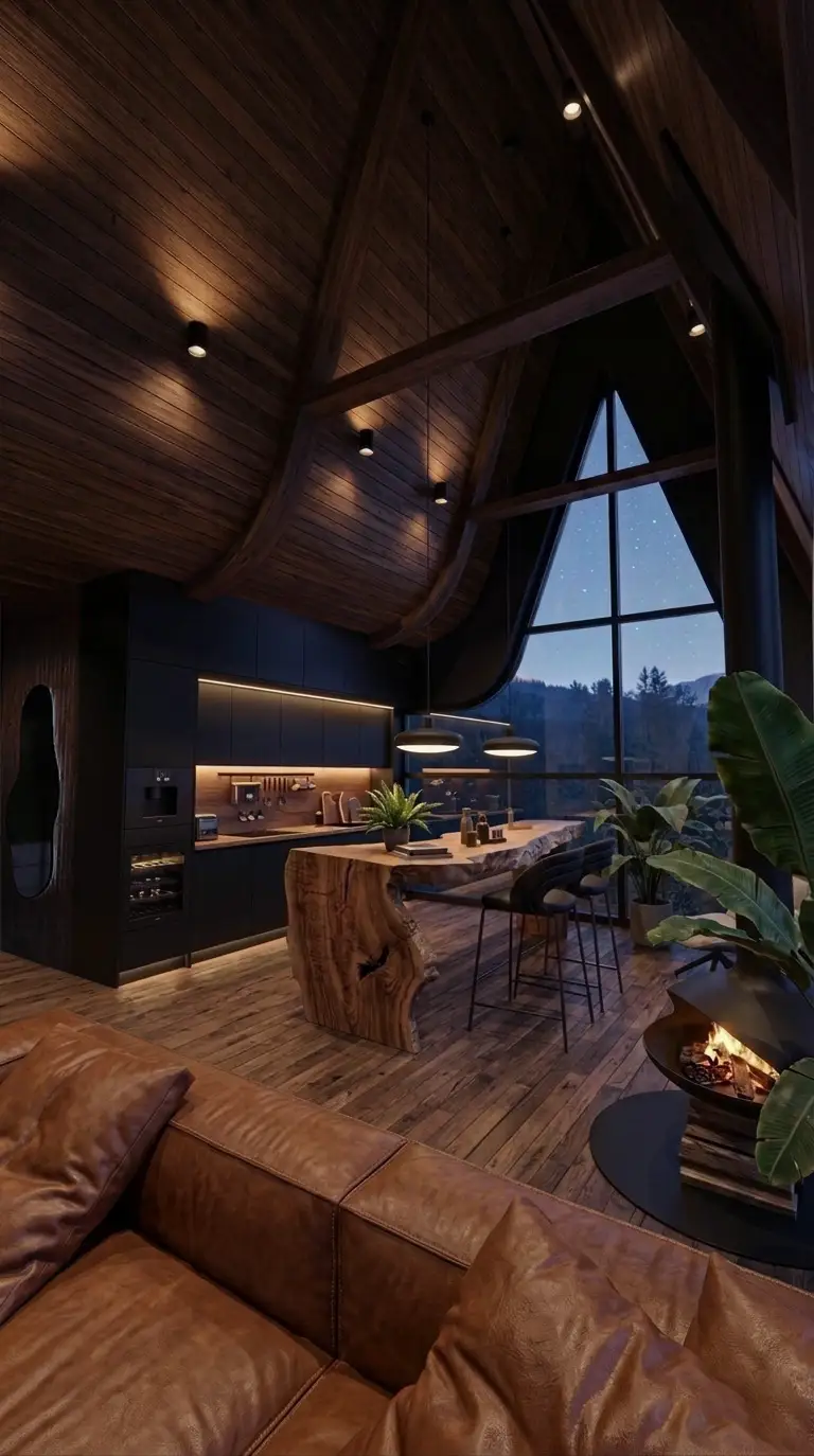 A-Frame Cabin Interior