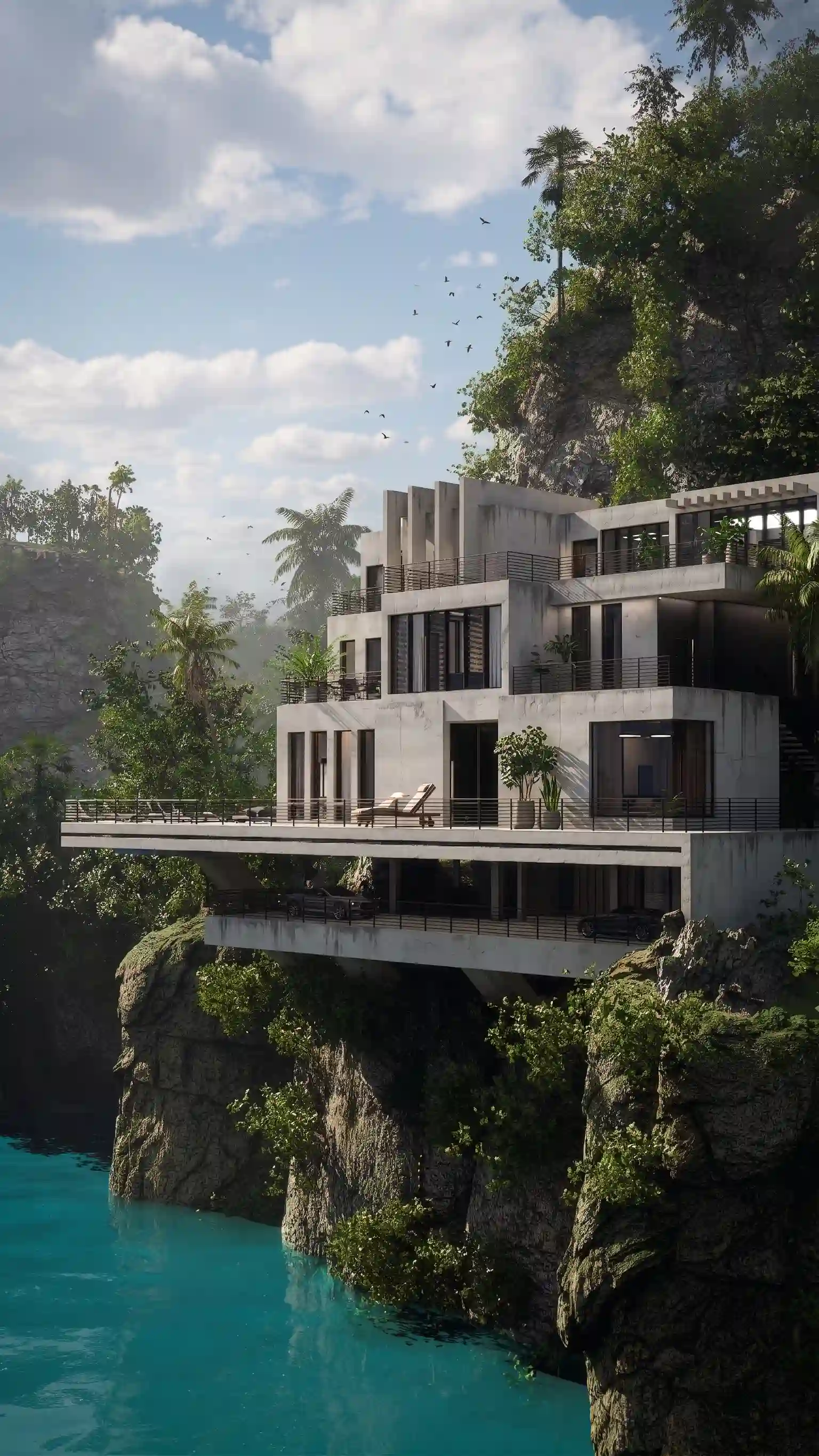 Cliffside Villa Exterior